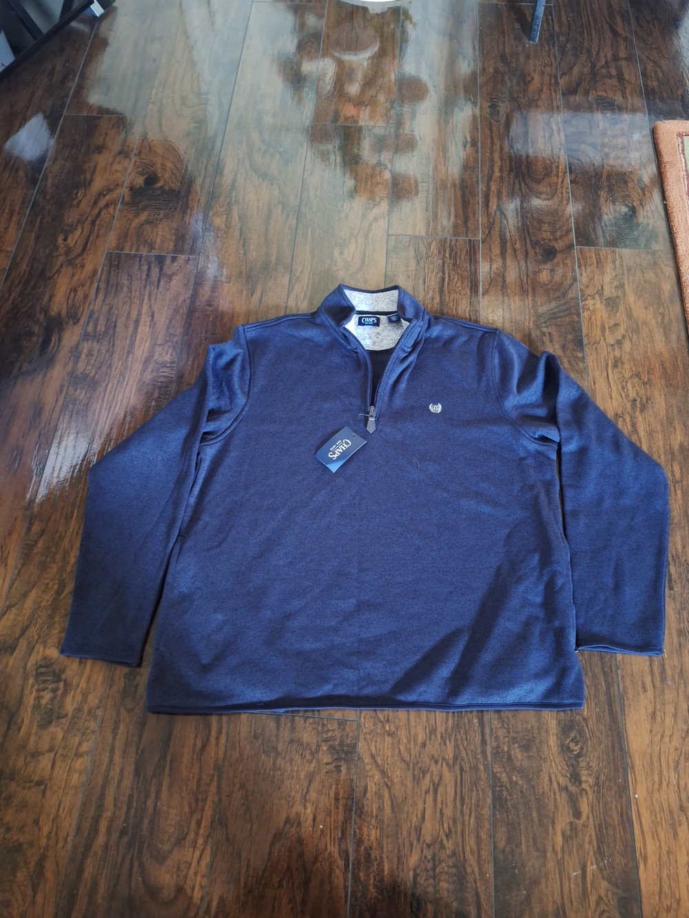 Chaps Men's Navy Half-Zip Pullover Sweater